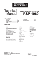Rotel RSP-1069 - Technical manual 